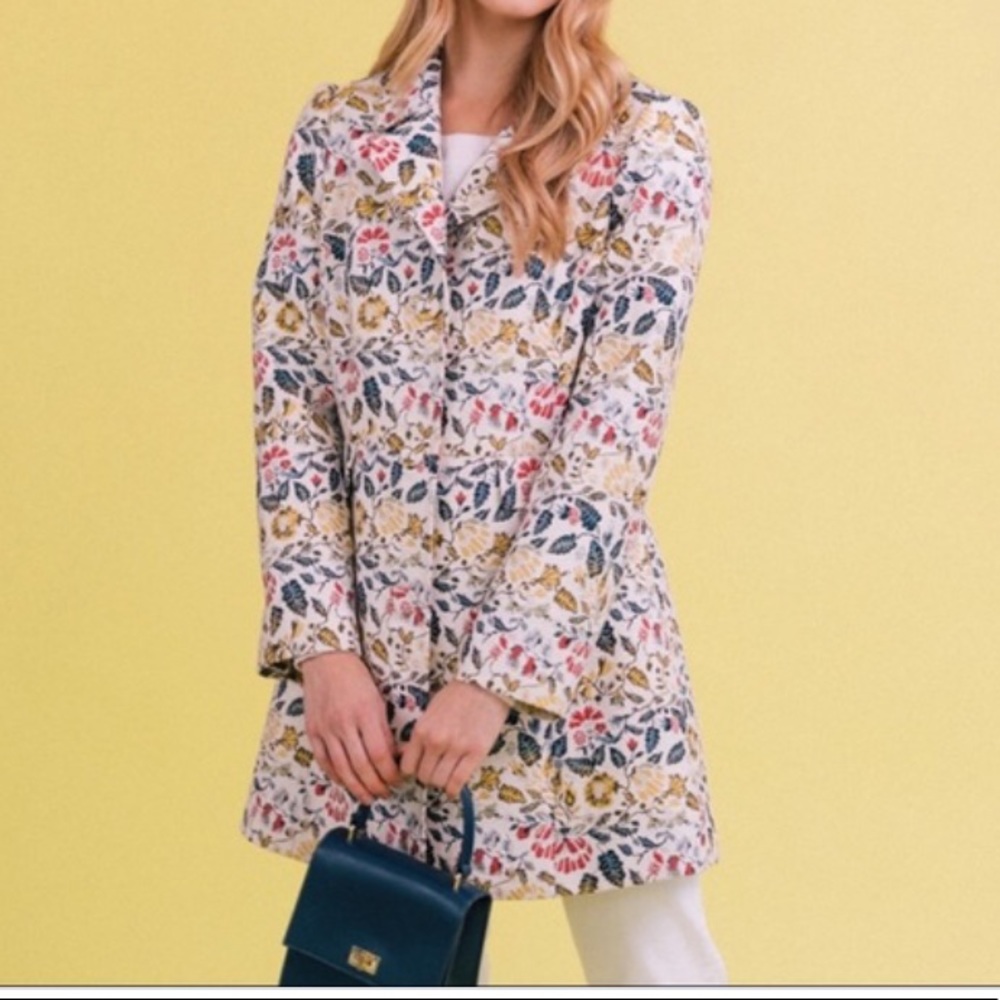 Gal Meets Glam Sabrina floral coat WORN ONCE
